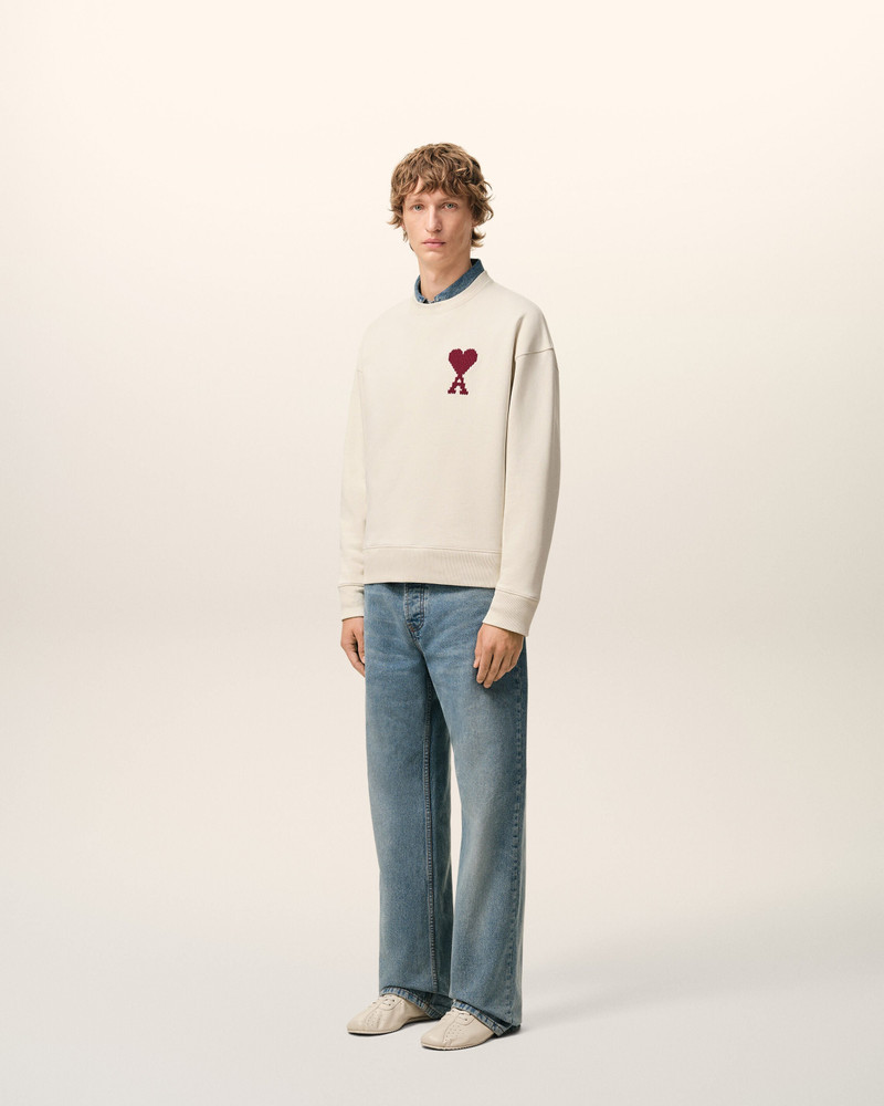 WHITE COTTON AMI DE COEUR SWEATSHIRT 6