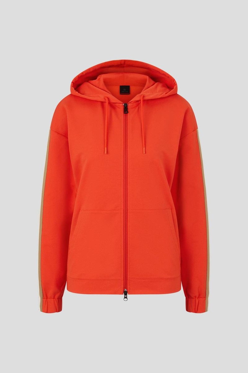ELSIE SWEATSHIRT JACKET IN ORANGE 1