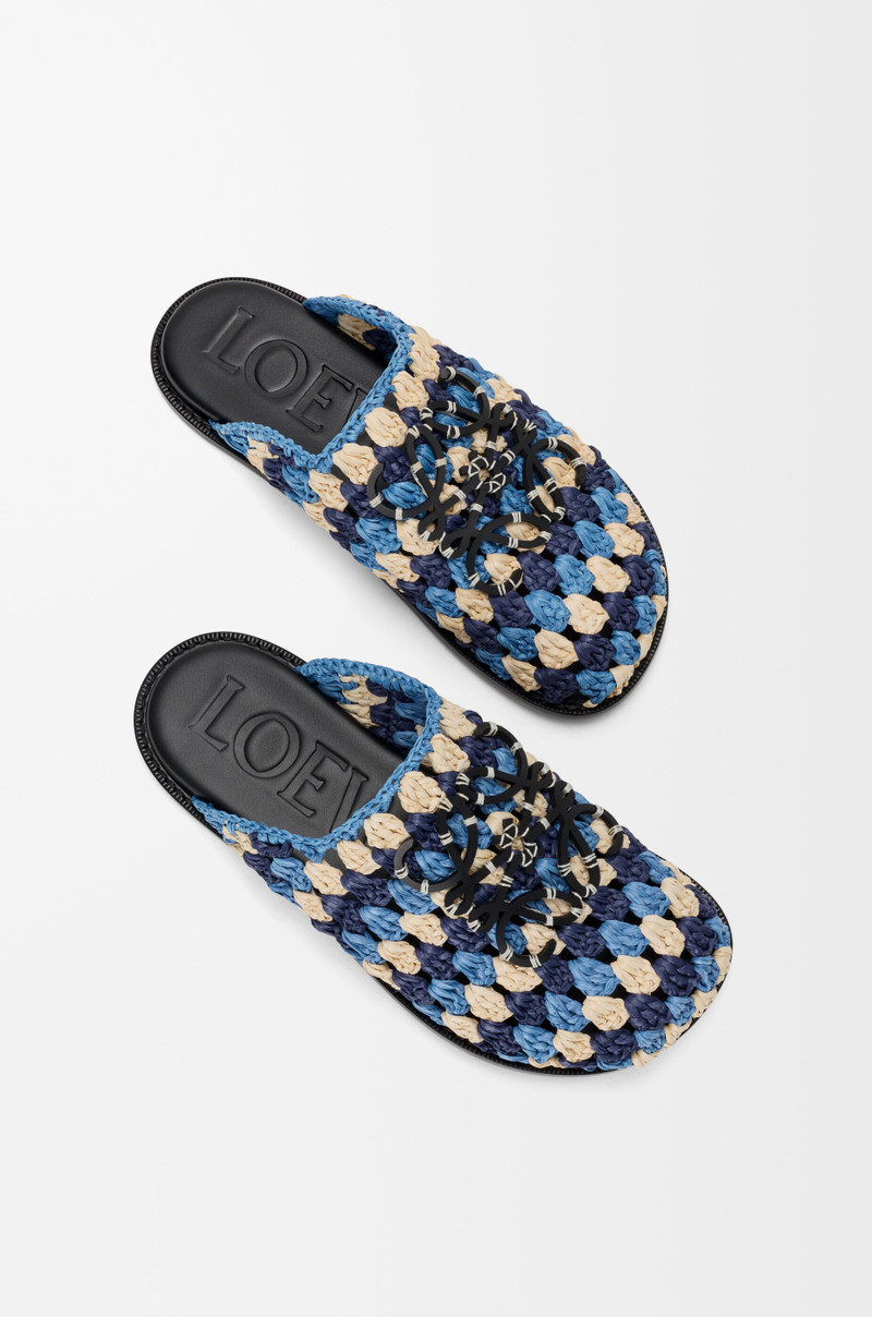Flex mule in raffia and calfskin 4
