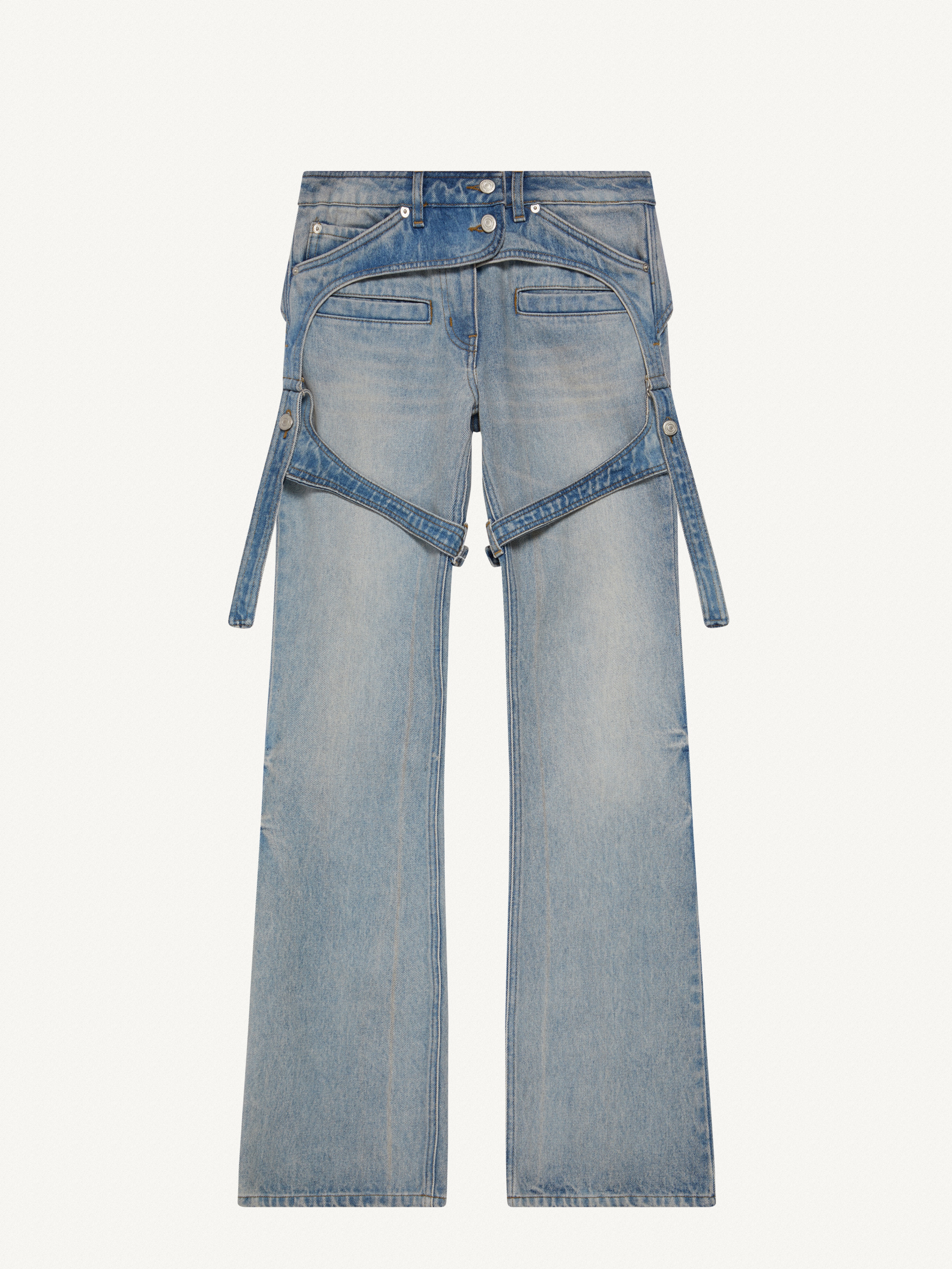 RACER BLUE DENIM PANTS - 1