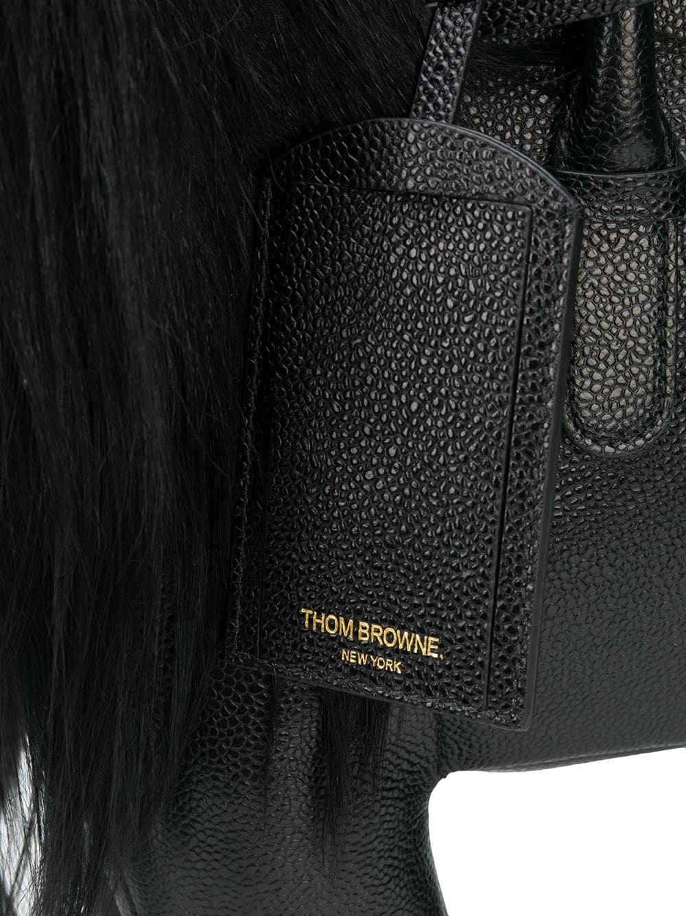 Lion pebbled leather tote bag - 4
