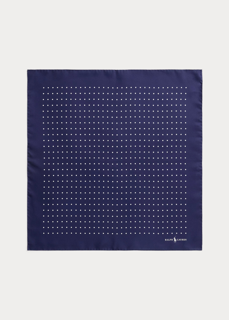 Polka-Dot Silk Twill Bandanna 1