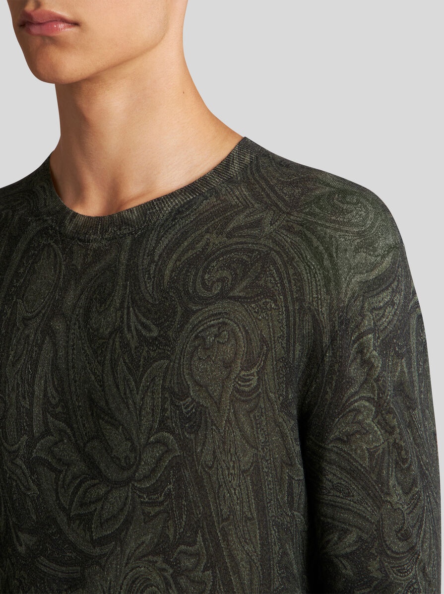 SILK AND CASHMERE PAISLEY SWEATER - 3