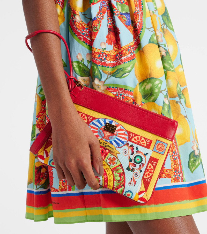 Dolce & Gabbana Small leather trimmed clutch outlook