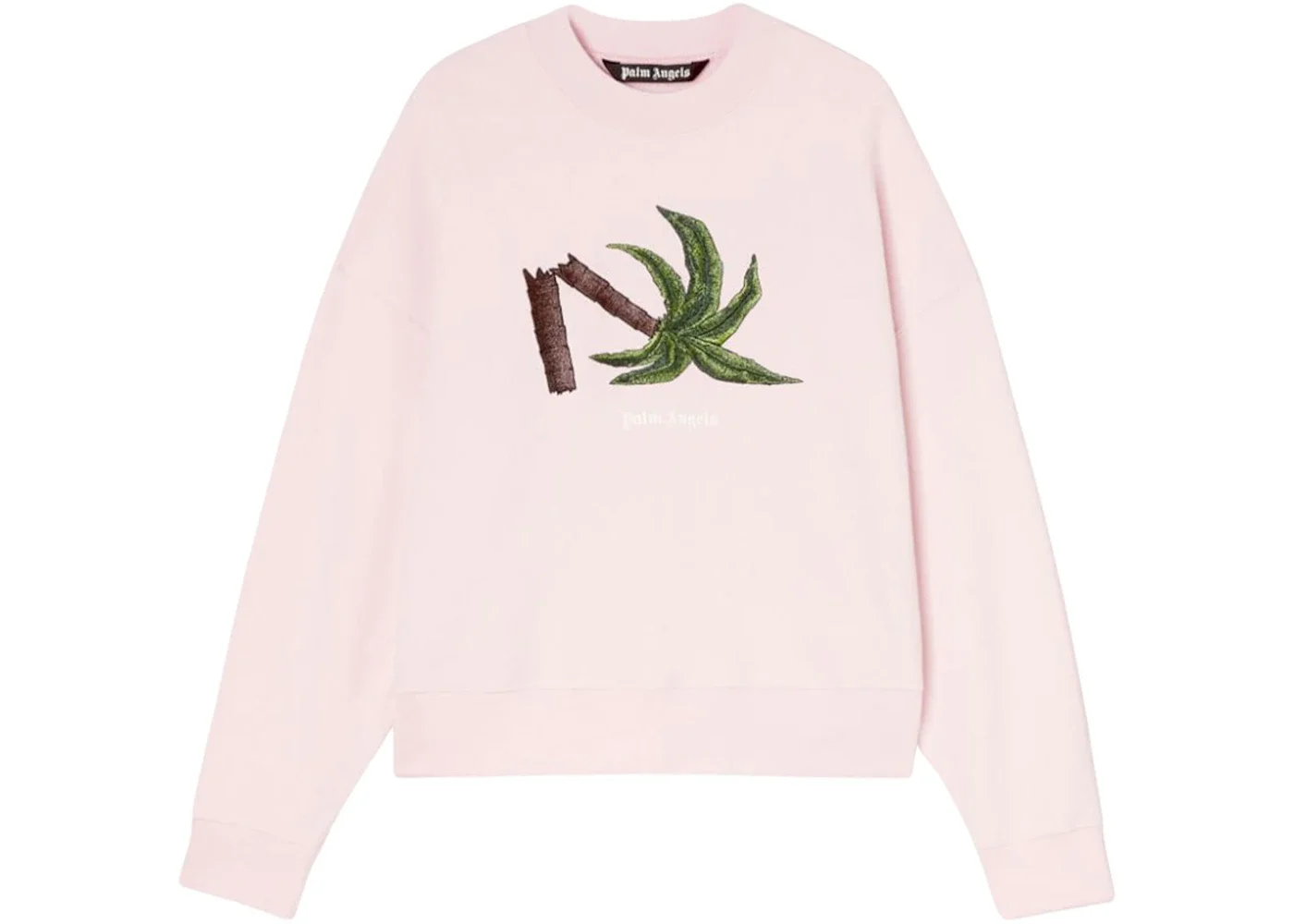 Palm Angels Broken Palm Sweatshirt Pink/Green - 1
