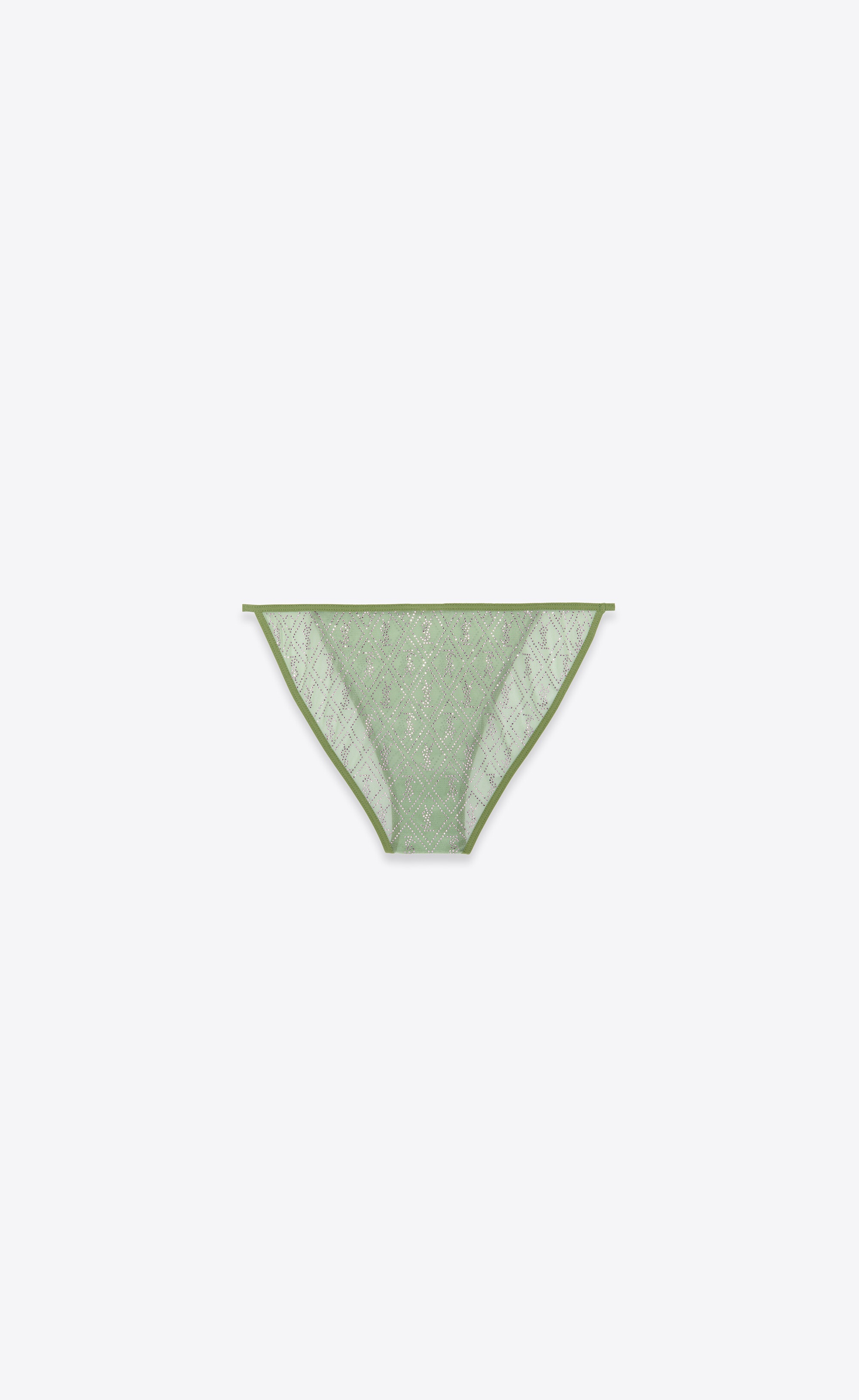monogram panties in tulle jersey and rhinestones - 2