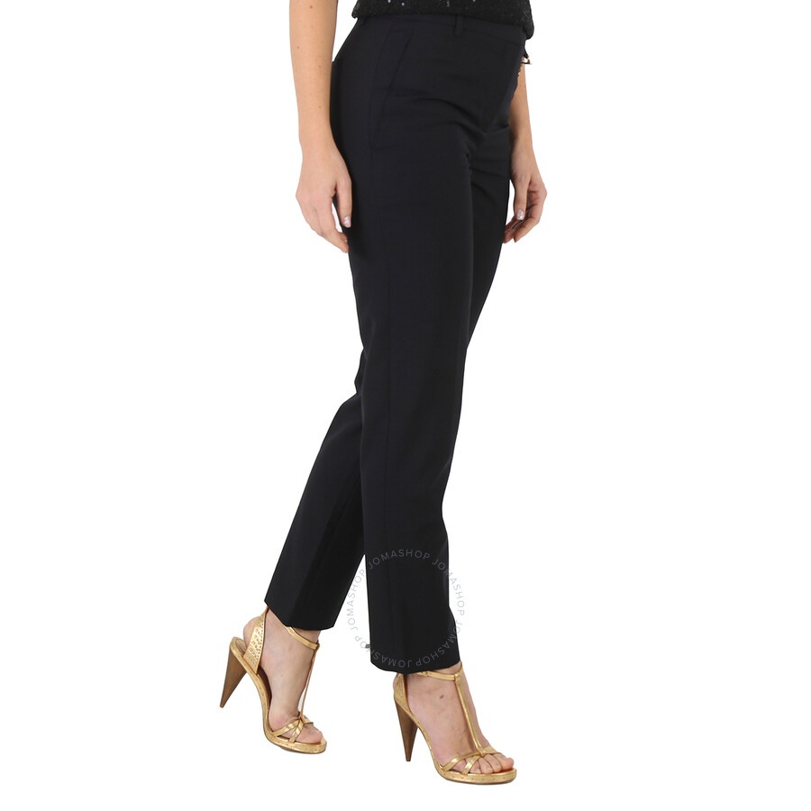 Givenchy Ladies Black Wool Cigarette Chain Trousers - 5