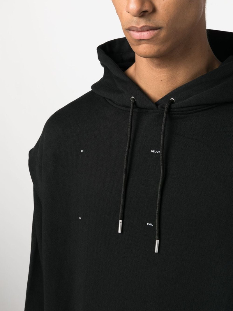 Outline Logo cotton hoodie 5