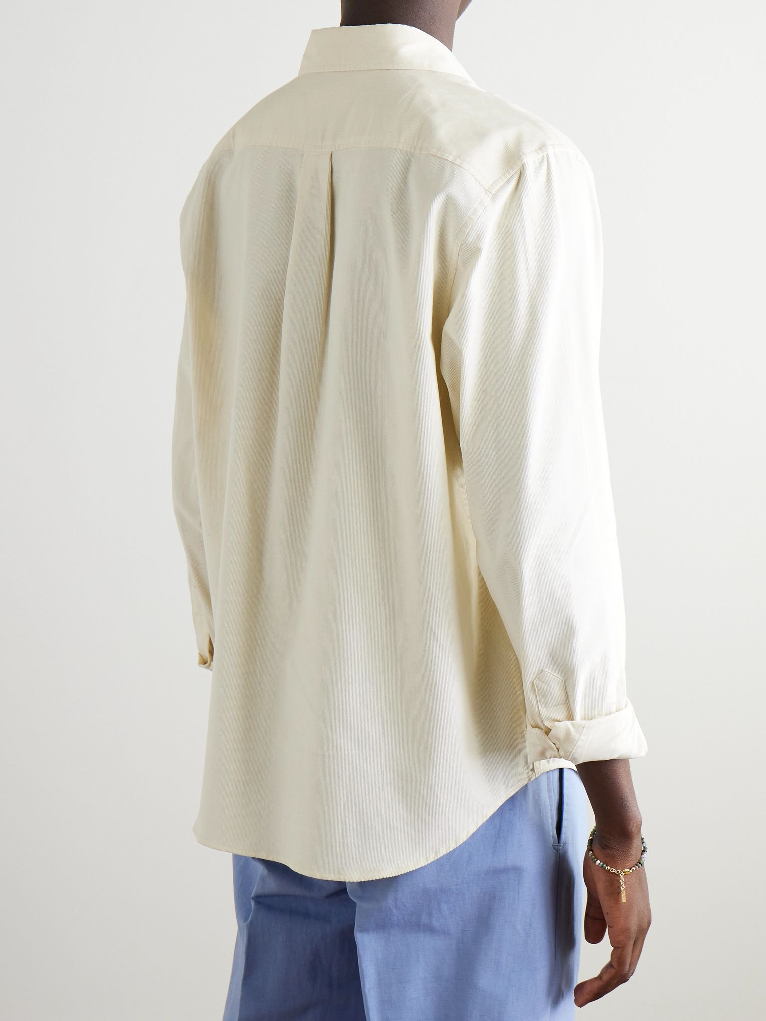 Telles cotton-corduroy shirt Ivory - 3