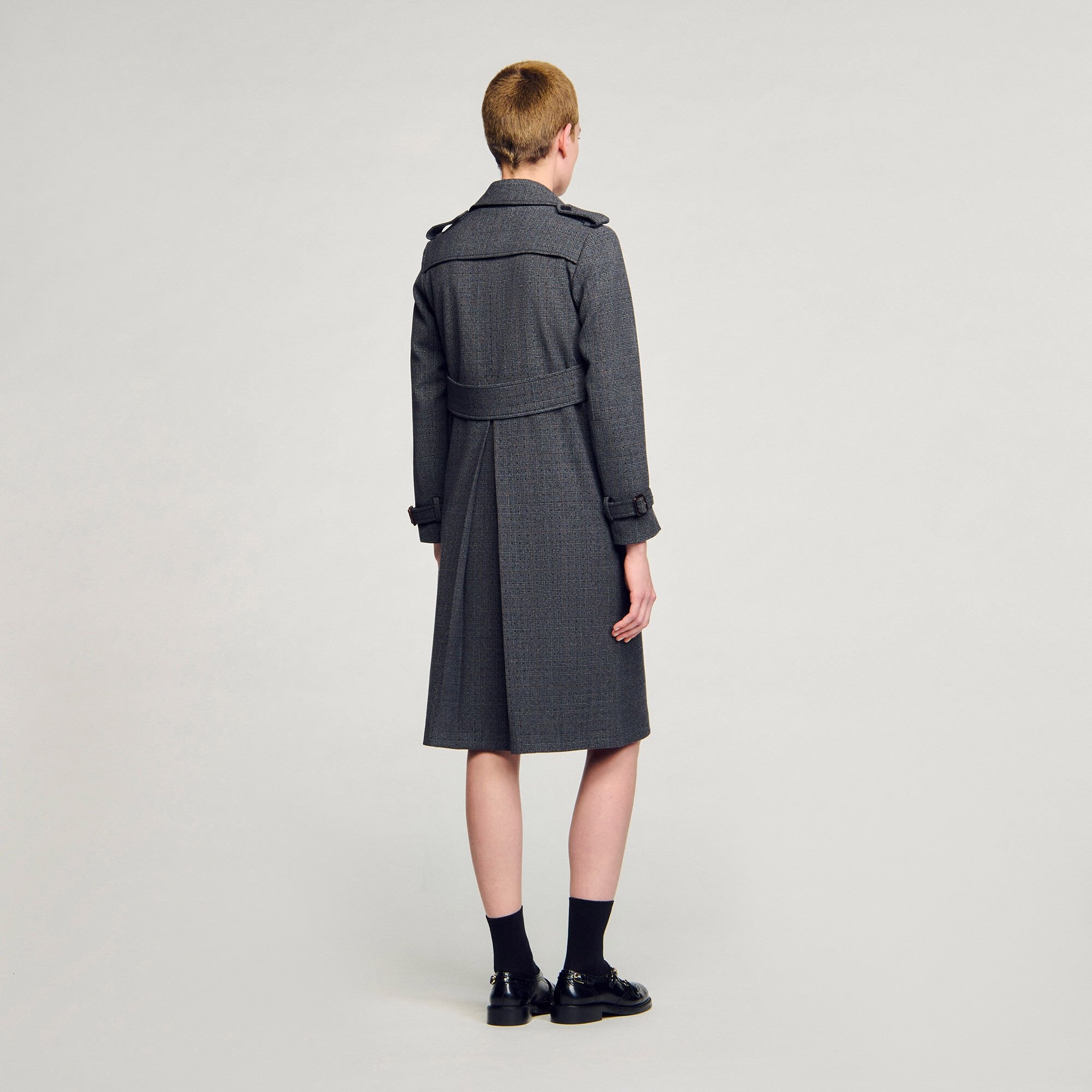 RHINESTONE TRENCH COAT - 5