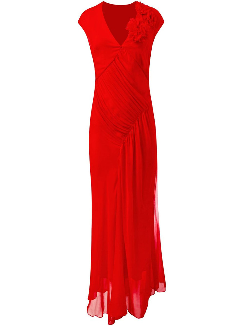 draped chiffon dress 1