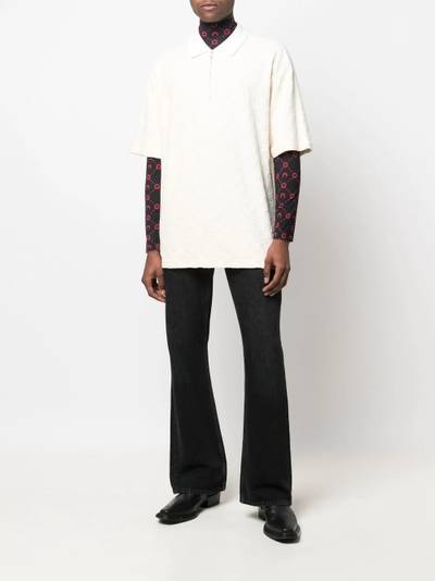 Ambush monogram-textured polo shirt outlook