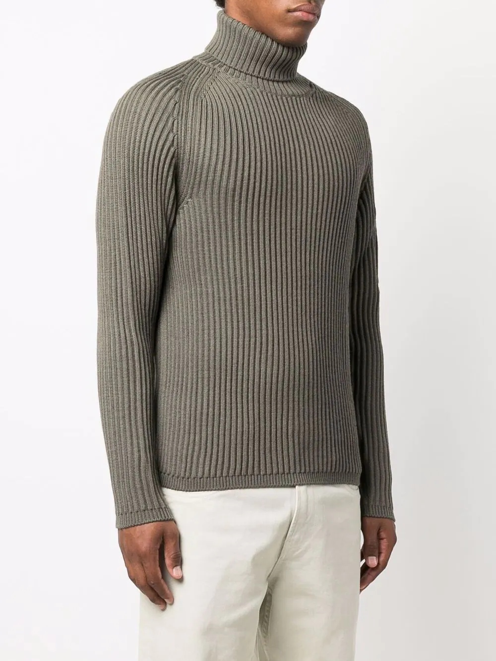 ribbed-knit roll-neck jumper - 3