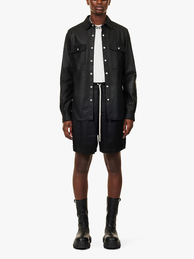 Rick Owens Drawstring-waist relaxed-fit satin shorts outlook