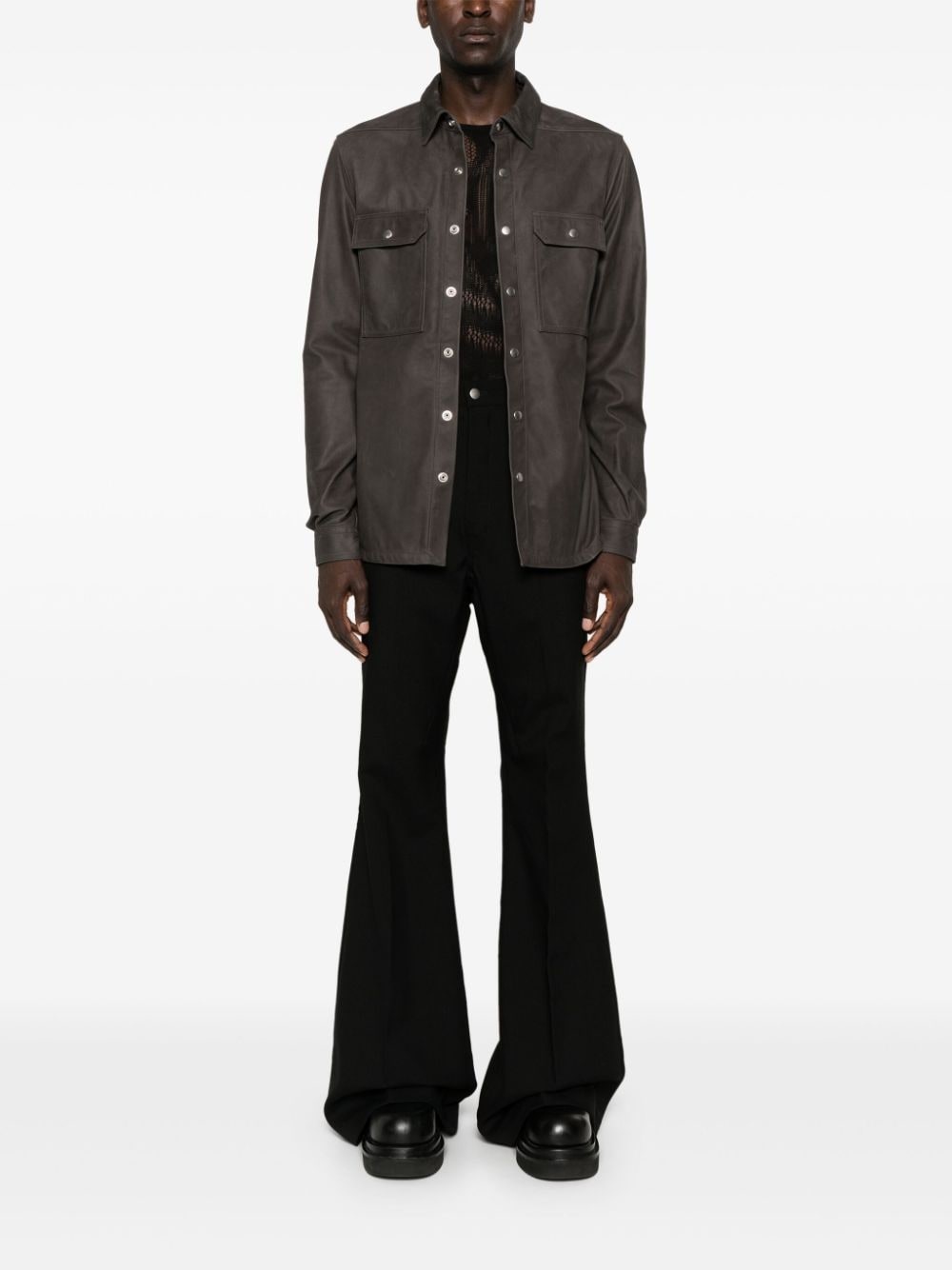Outershirt leather shirt jacket - 2
