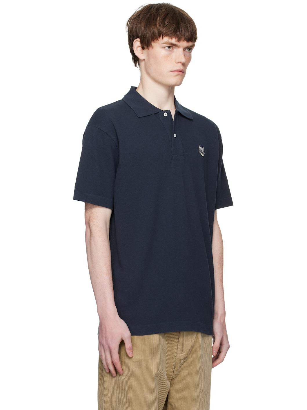 Navy Fox Head Comfort Polo - 2