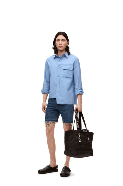 Loewe Asymmetric pocket shirt in cotton and polyamide outlook