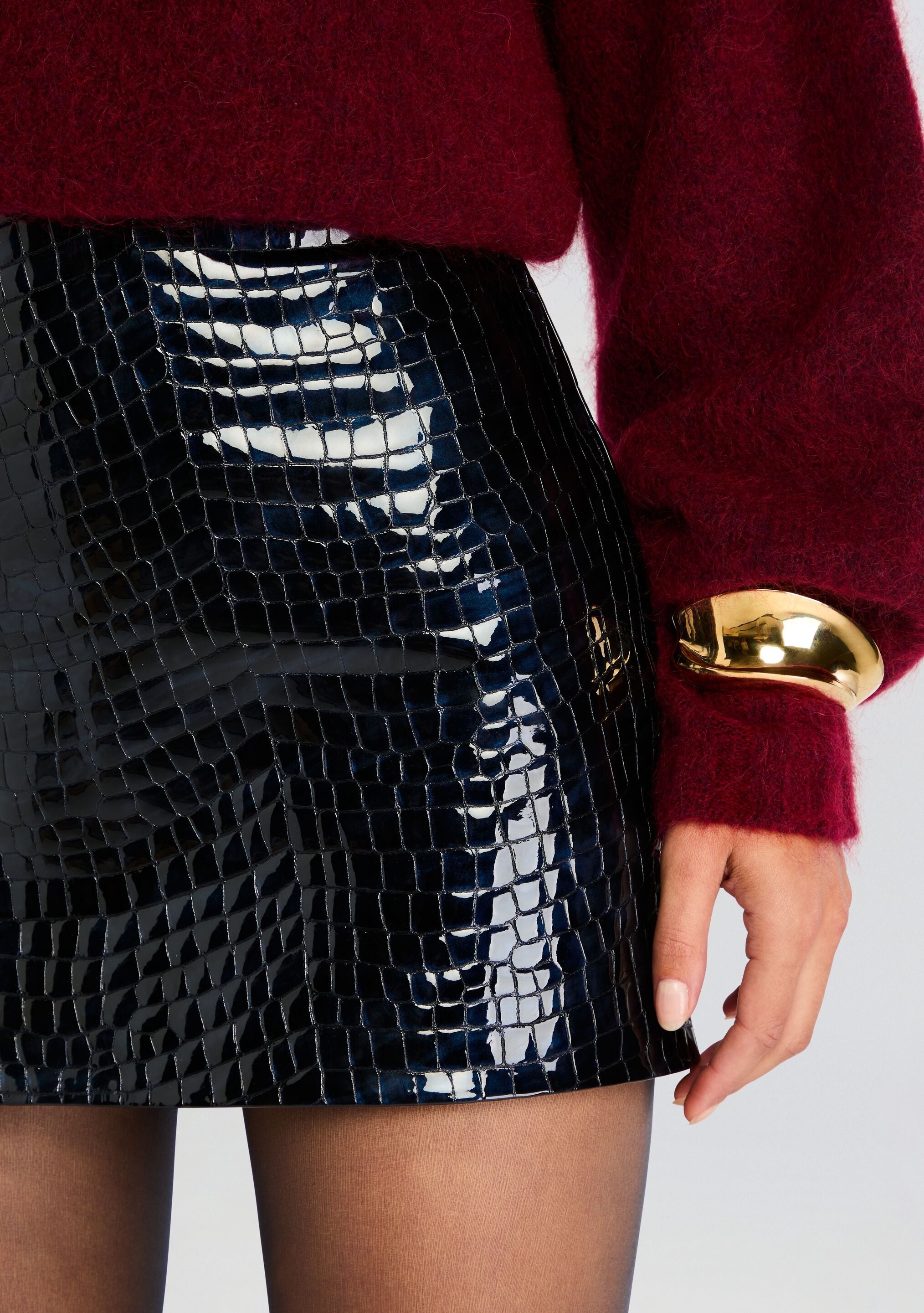 CAMILA LEATHER SKIRT - 2