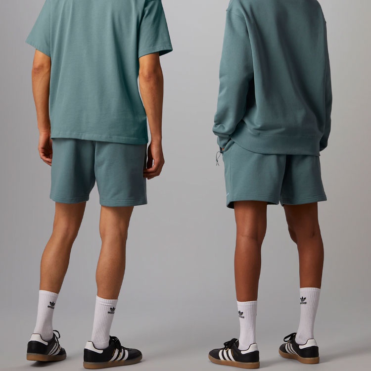 adidas x Pharrell Humanrace Small Logo Shorts 'Grey Blue' HJ7068 - 3