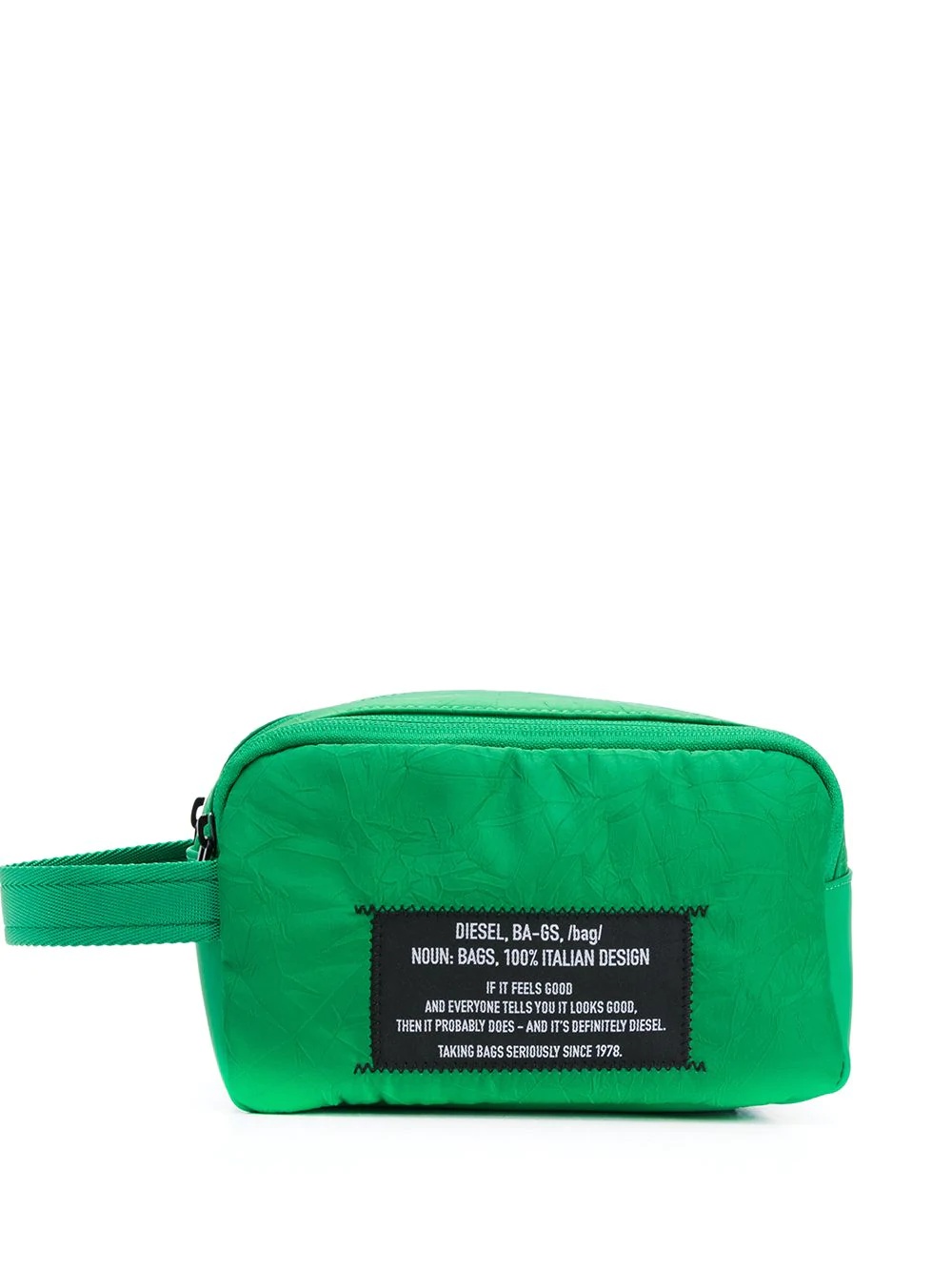 logo patch wash bag - 1