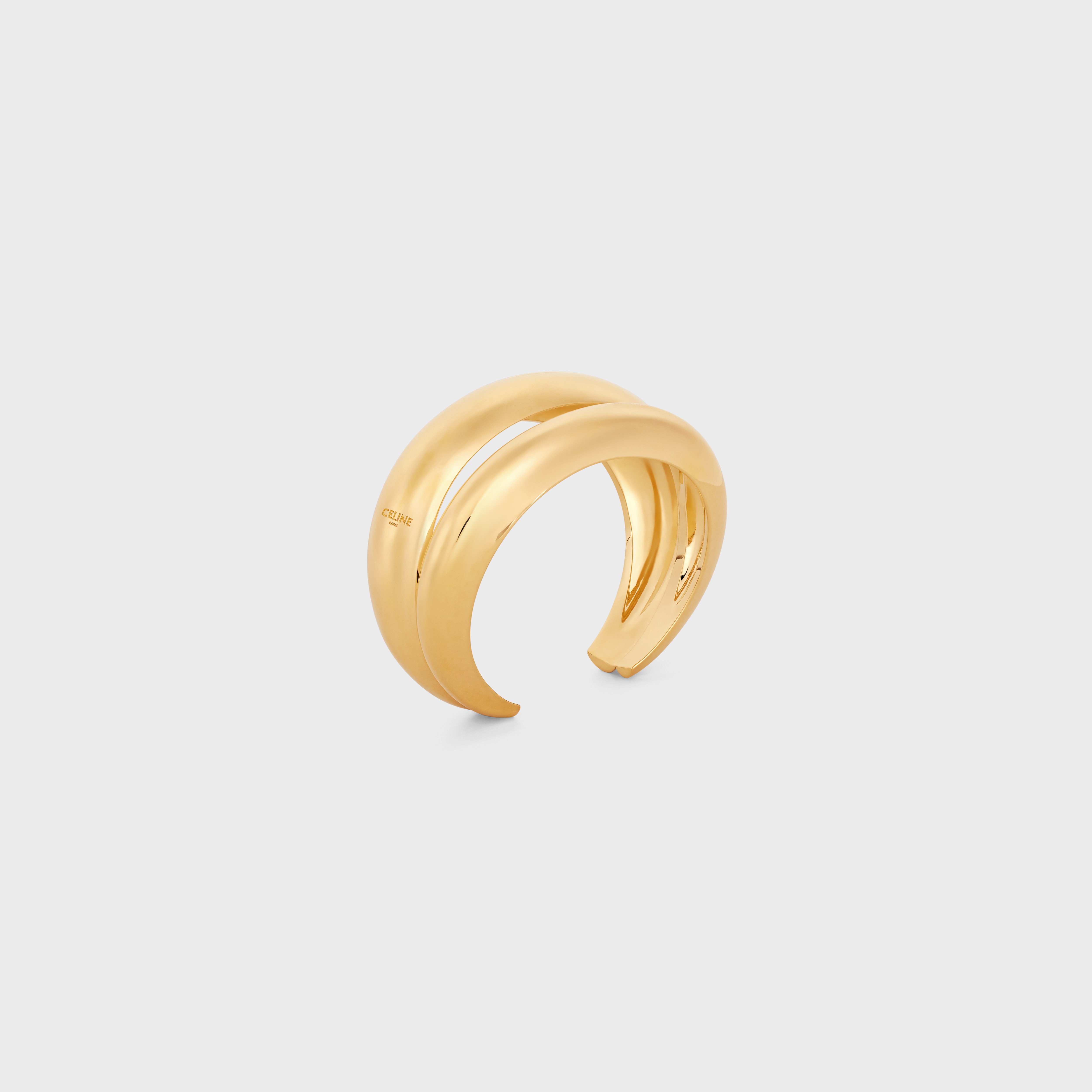 Formes Abstraites Cuff in Brass with Gold Finish - 2
