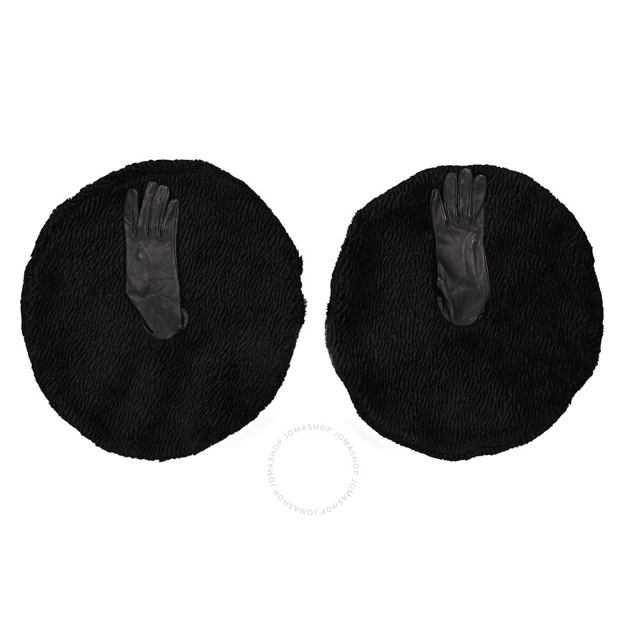 Burberry Black Chenille Puffy Sleeve Gloves - 6