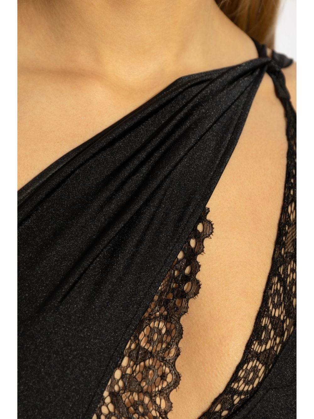 lace-trim detailing dress - 5