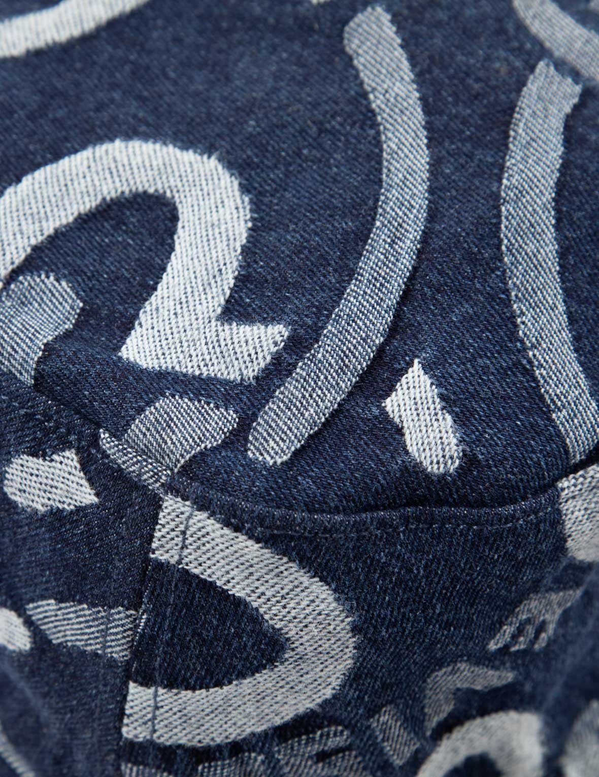 ALLOVER SEAGULL JACQUARD DENIM BUCKET HAT - 9
