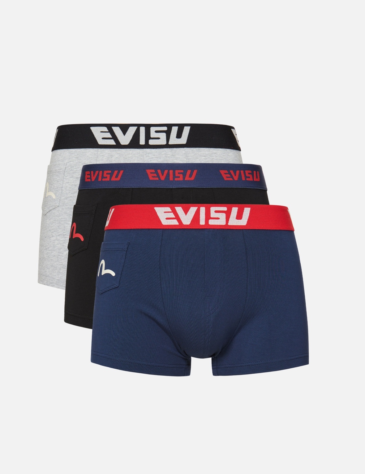 THREE-PACK SEAGULL PRINT POCKET TRUNKS - 3