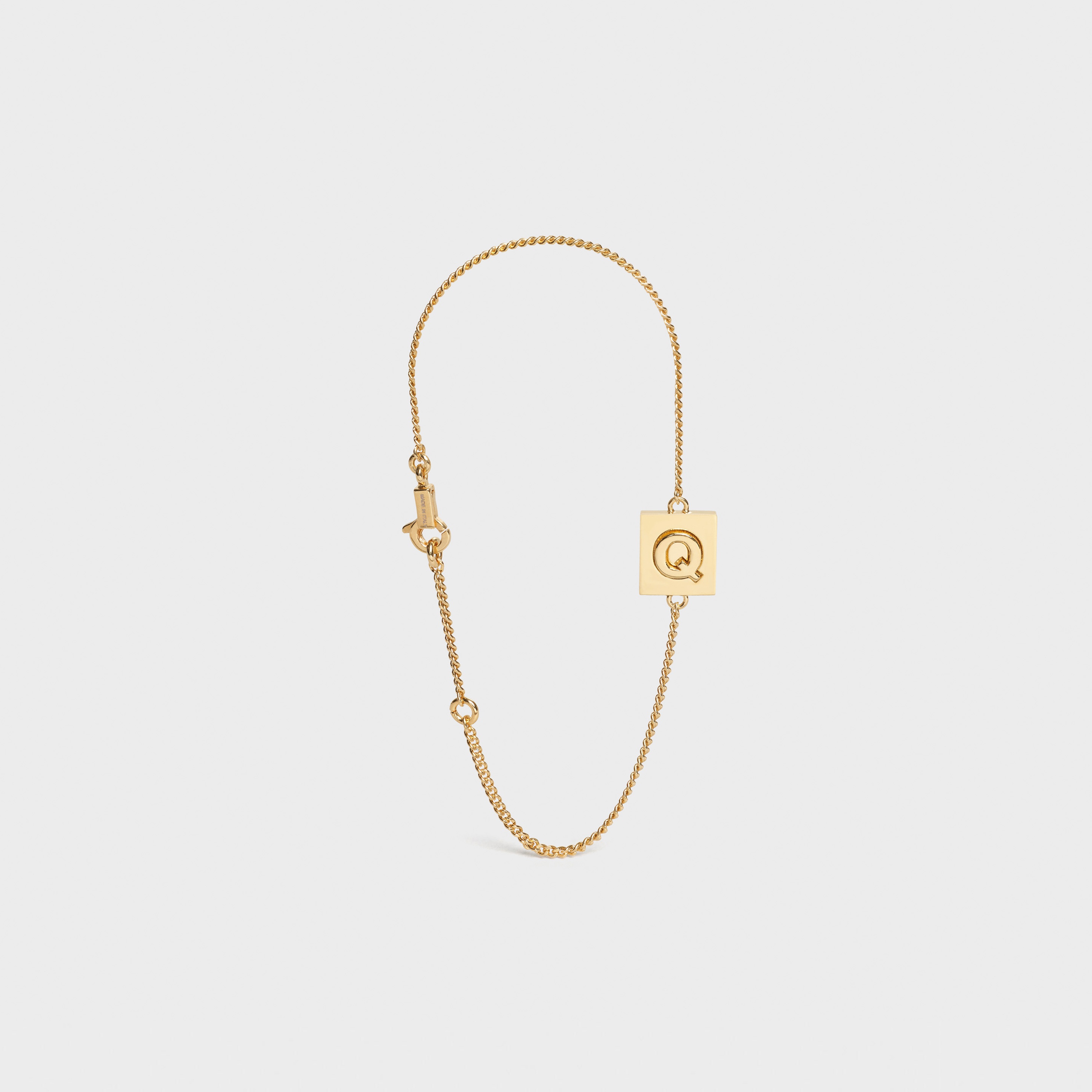 Alphabet Q Bracelet in Brass - 2