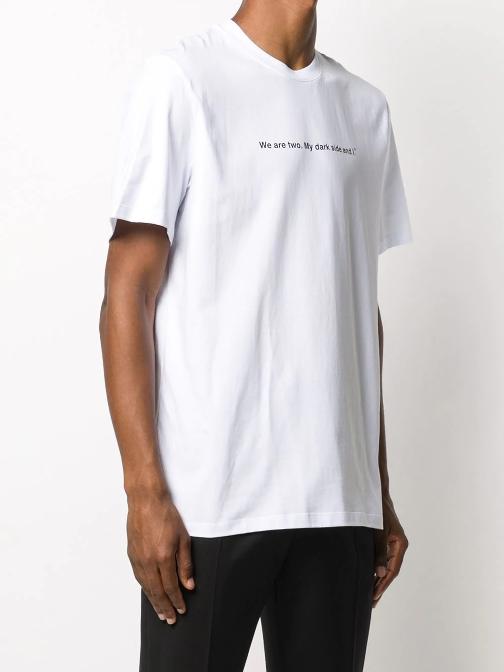 quote-print cotton T-shirt - 3