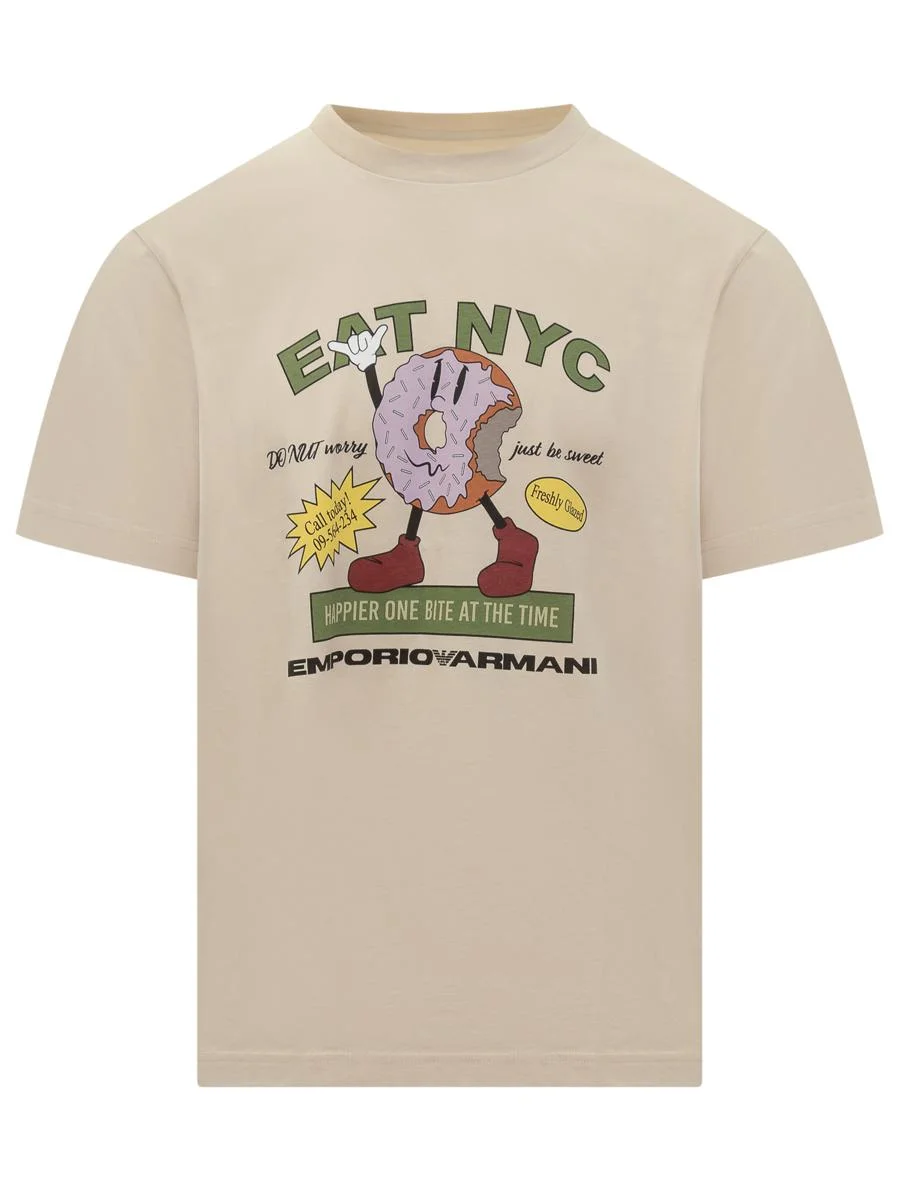 Emporio Armani Emporio Armani Eat Nyc Cotton T-Shirt - 1