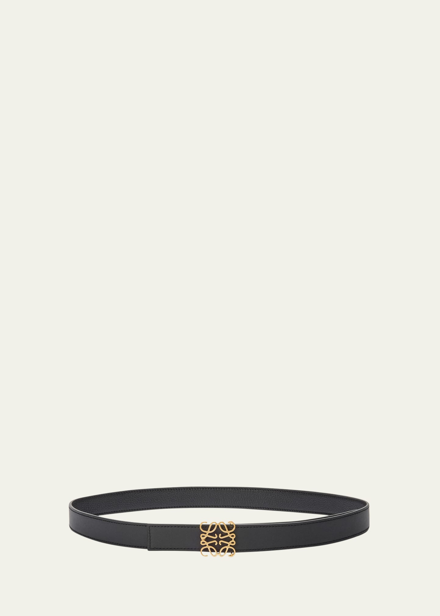 Anagram Reversible Grained Leather Belt - 1