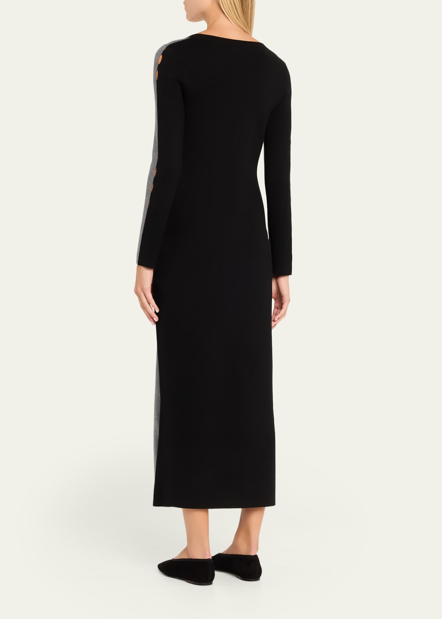 Angie Colorblock Long-Sleeve Ankle Dress - 3
