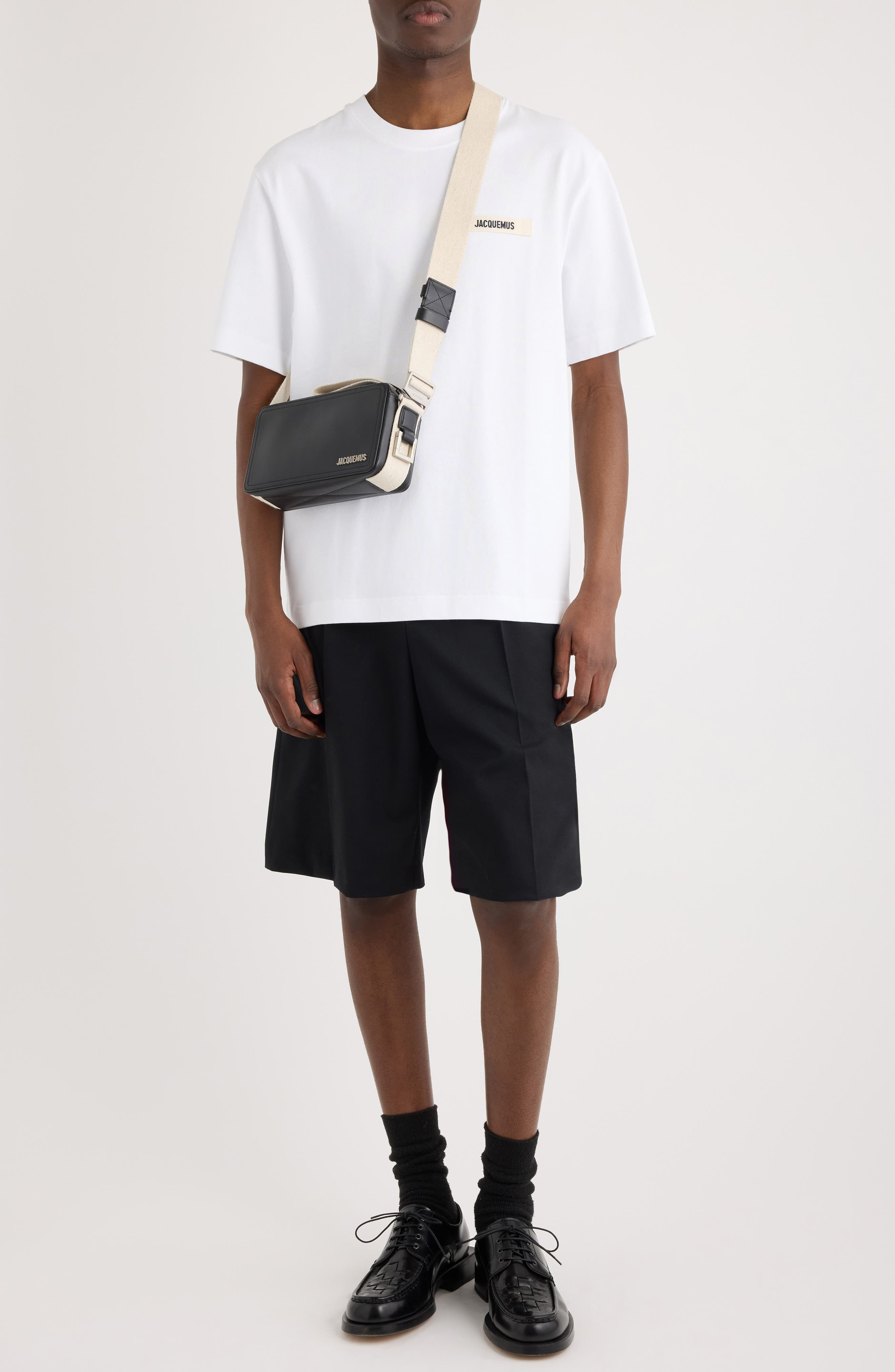 Jacquemus Le T-Shirt Gros Grain Cotton T-Shirt in White at Nordstrom - 2