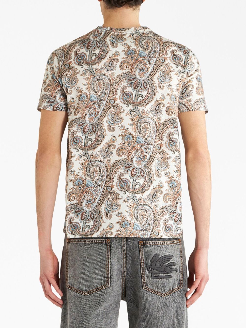 paisley-print cotton T-shirt - 3