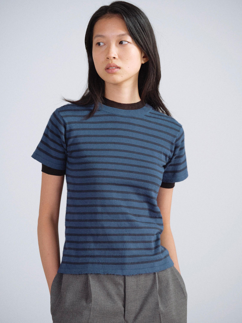 AURALEE HIGH GAUGE COTTON KNIT TEE outlook