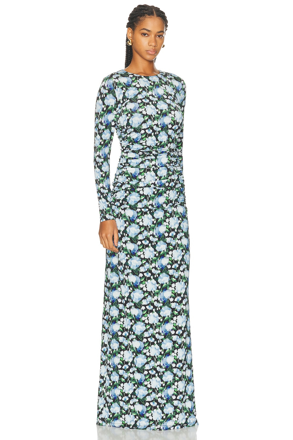 Long Sleeve Ruched Gown - 2