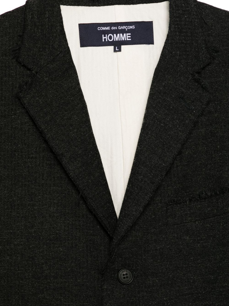 single-breasted frayed-edge blazer 3