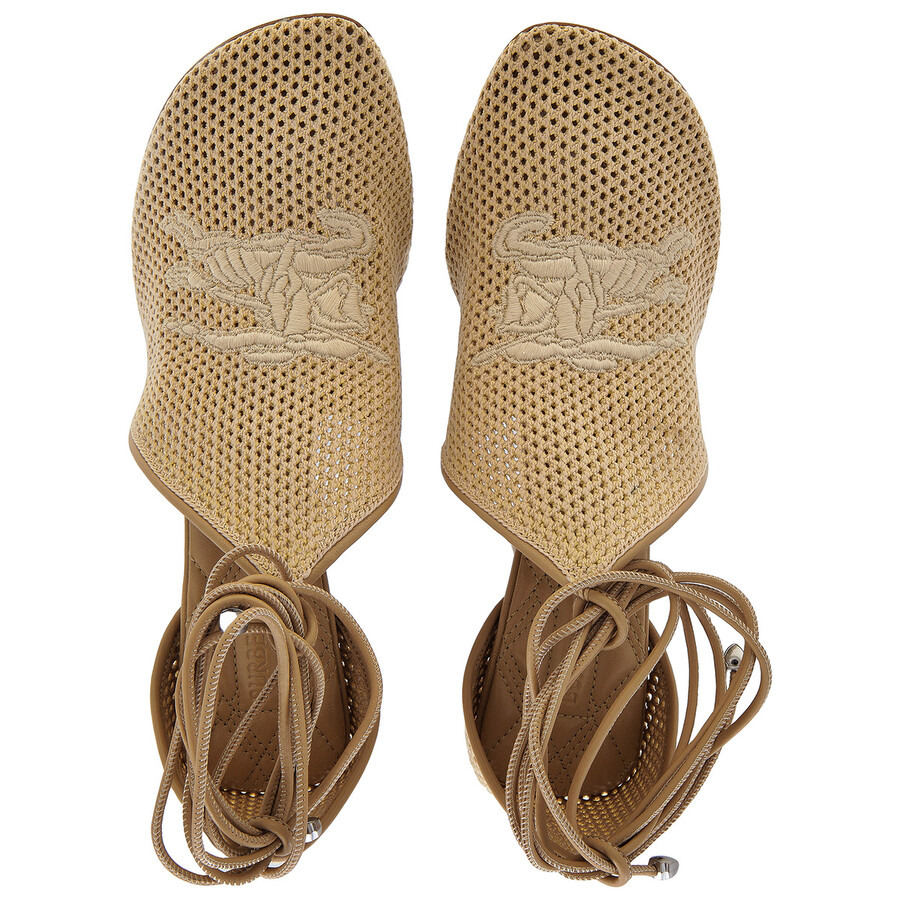 Burberry D'Orsay Mesh Tie Pumps - 4