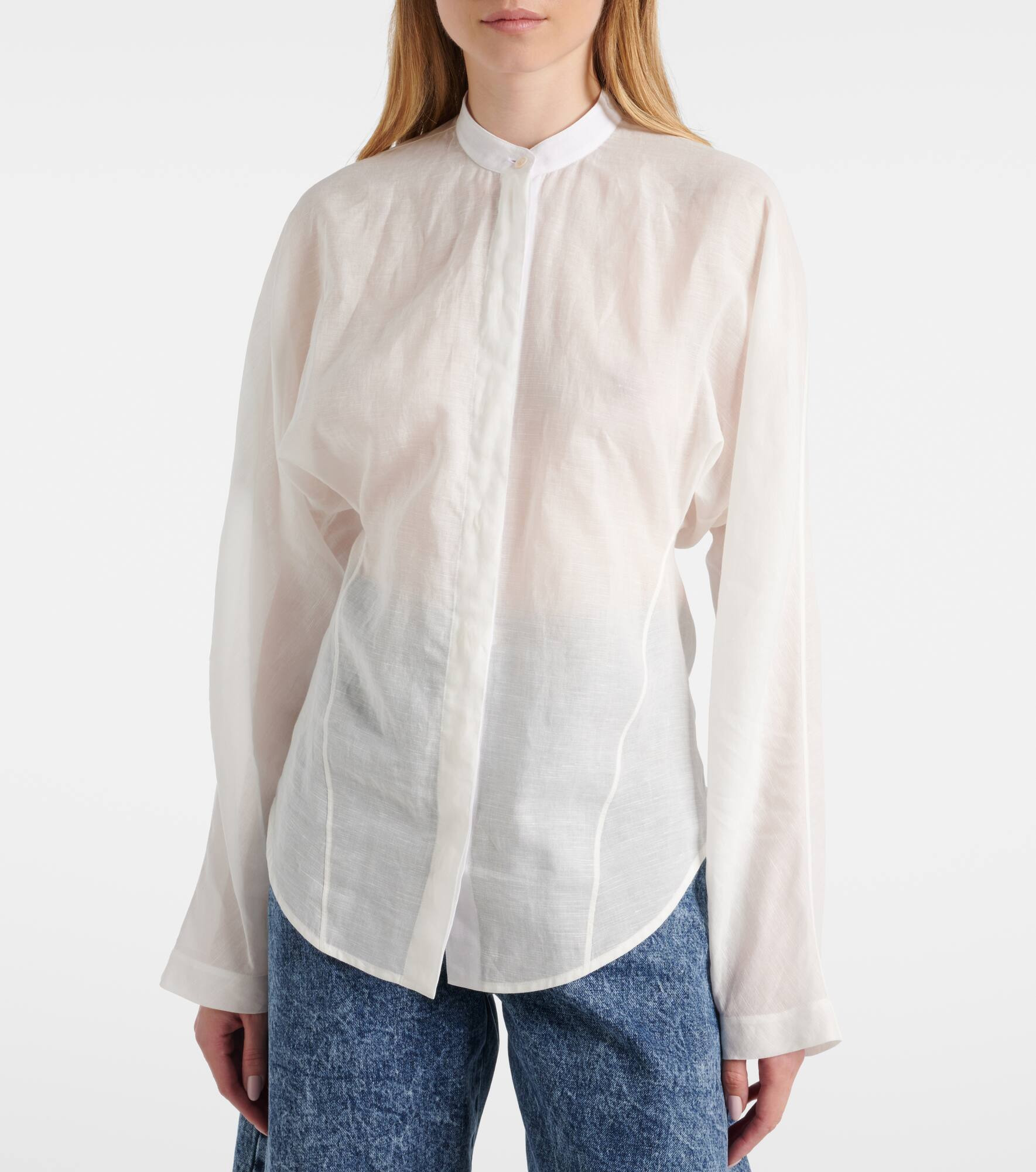 Cotton and linen blouse - 7