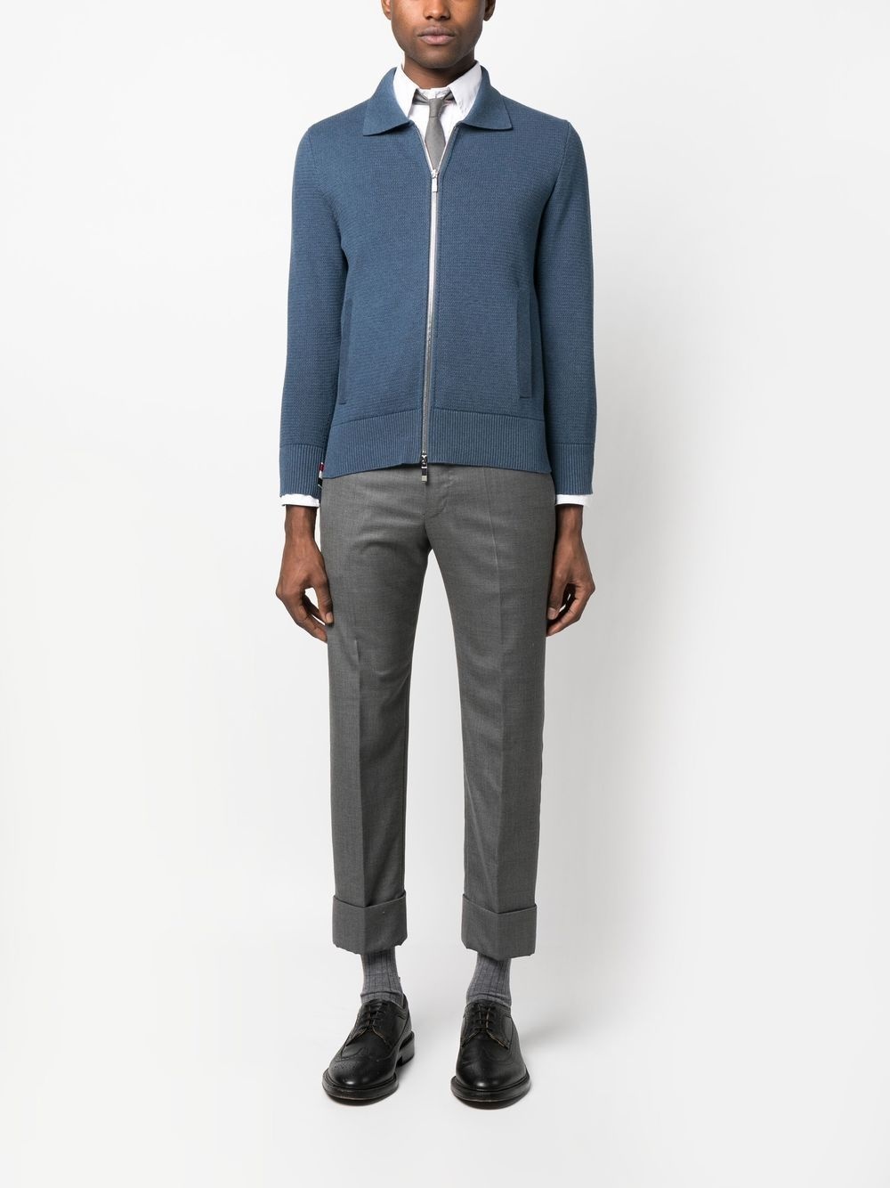 front zip-fastening knit jacket - 2