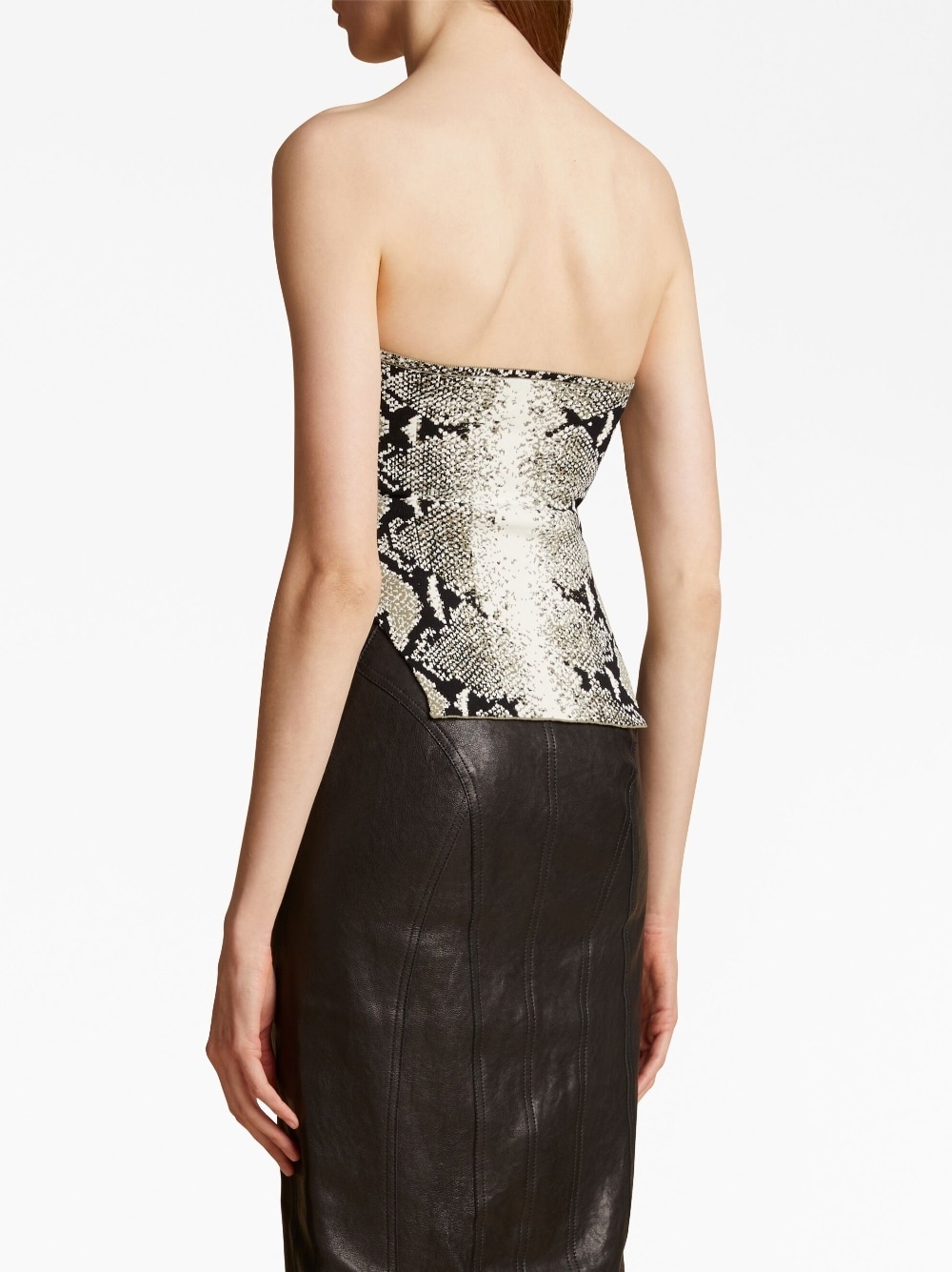 The Dillon snakeskin-jacquard top - 3