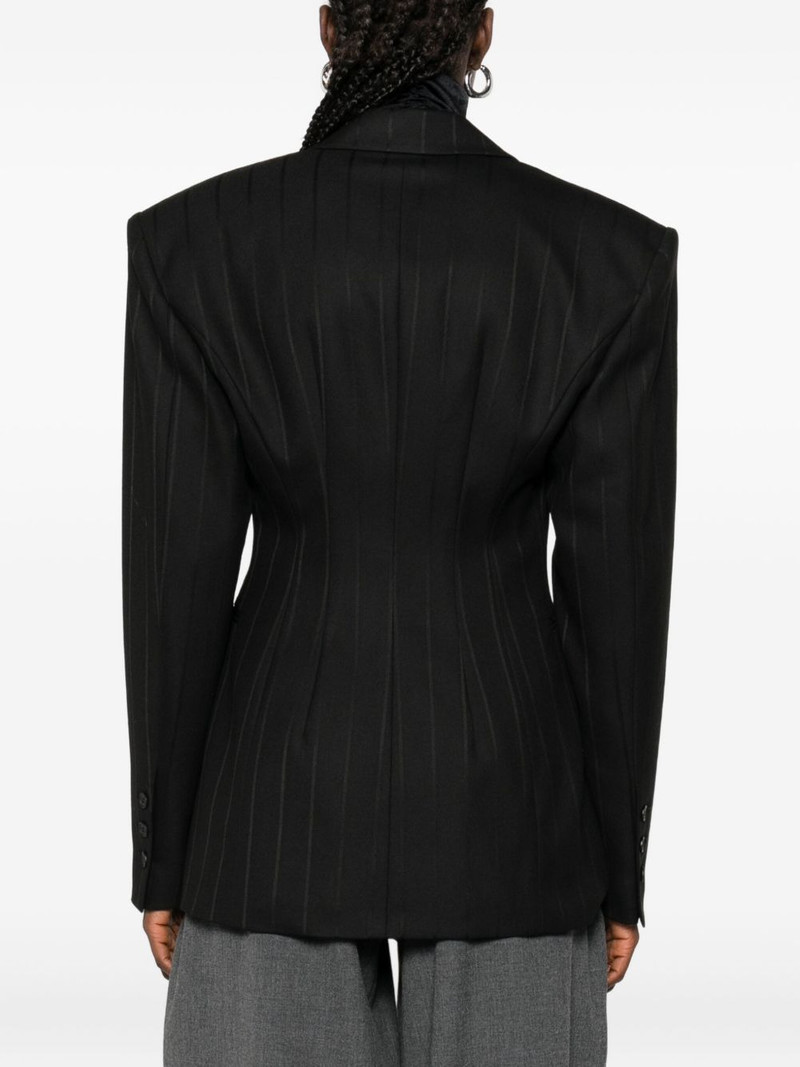 pinstriped single-breasted blazer 4