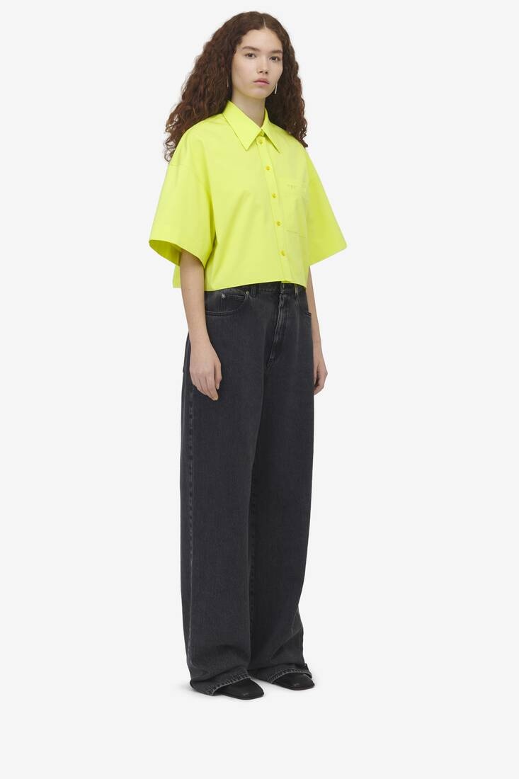 Cropped Boxy Military Shirt - 4