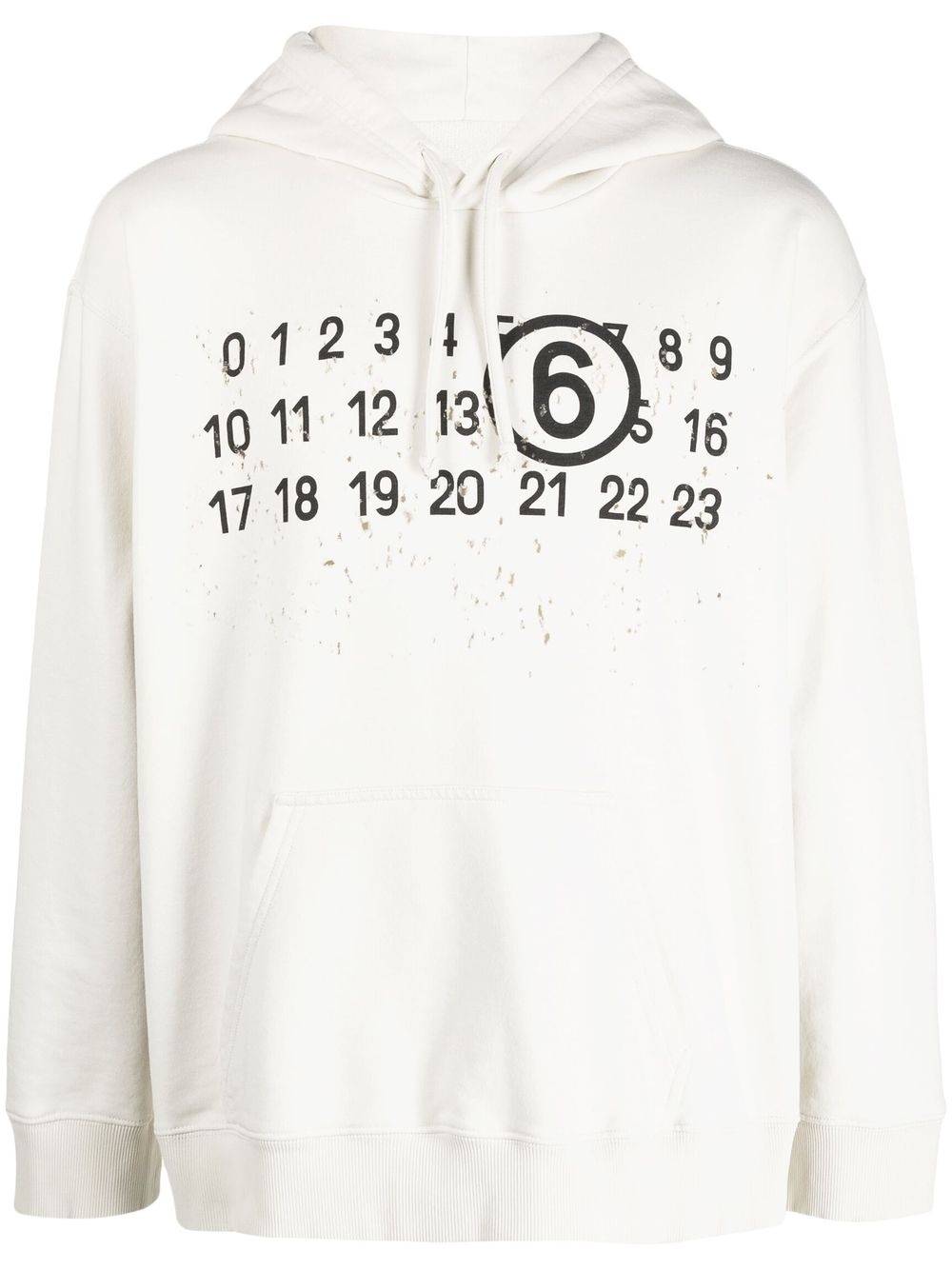 logo-print distressed hoodie - 1