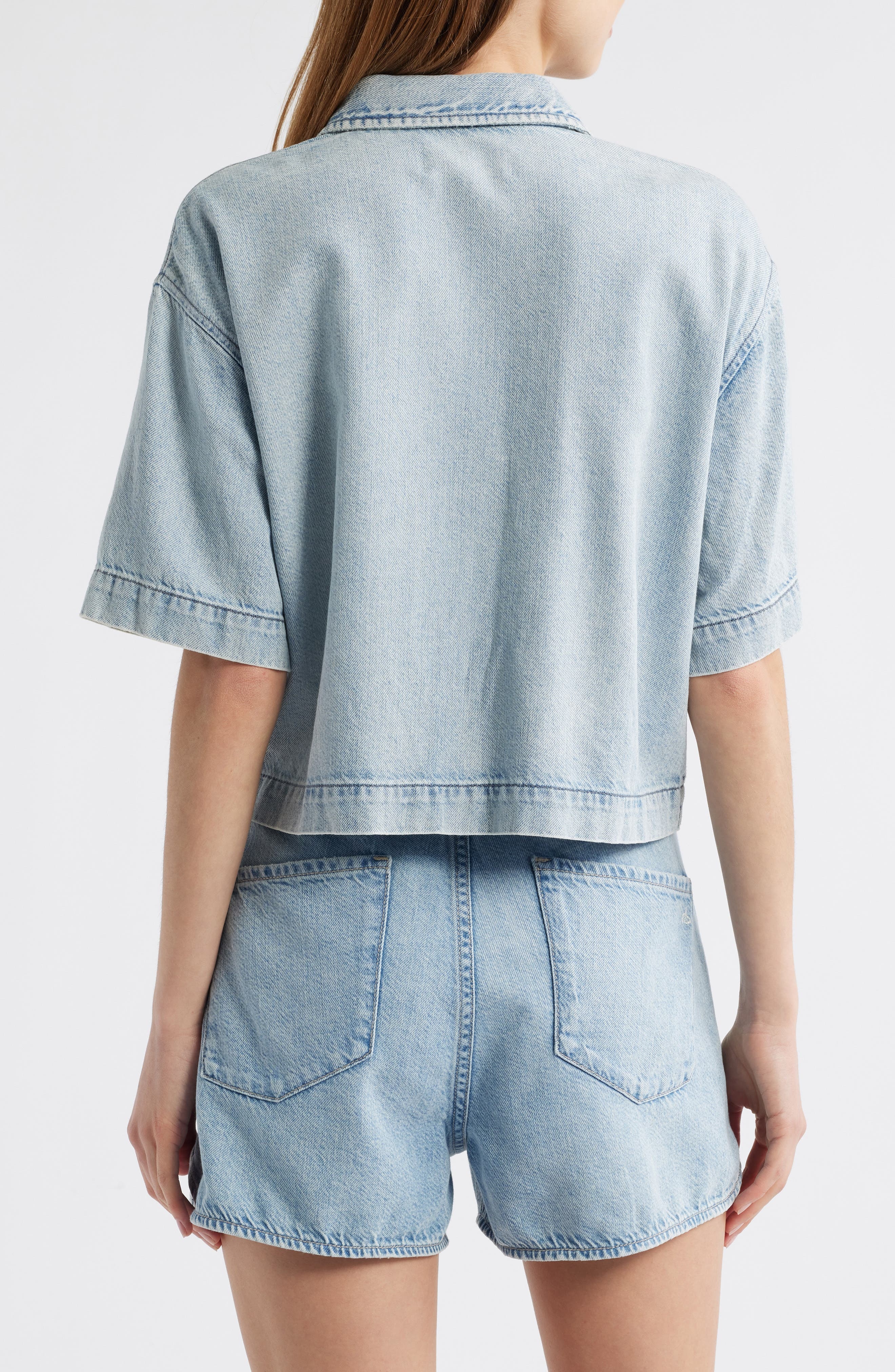 rag & bone Abby Crop Denim Button-Up Shirt in Kierra at Nordstrom - 2