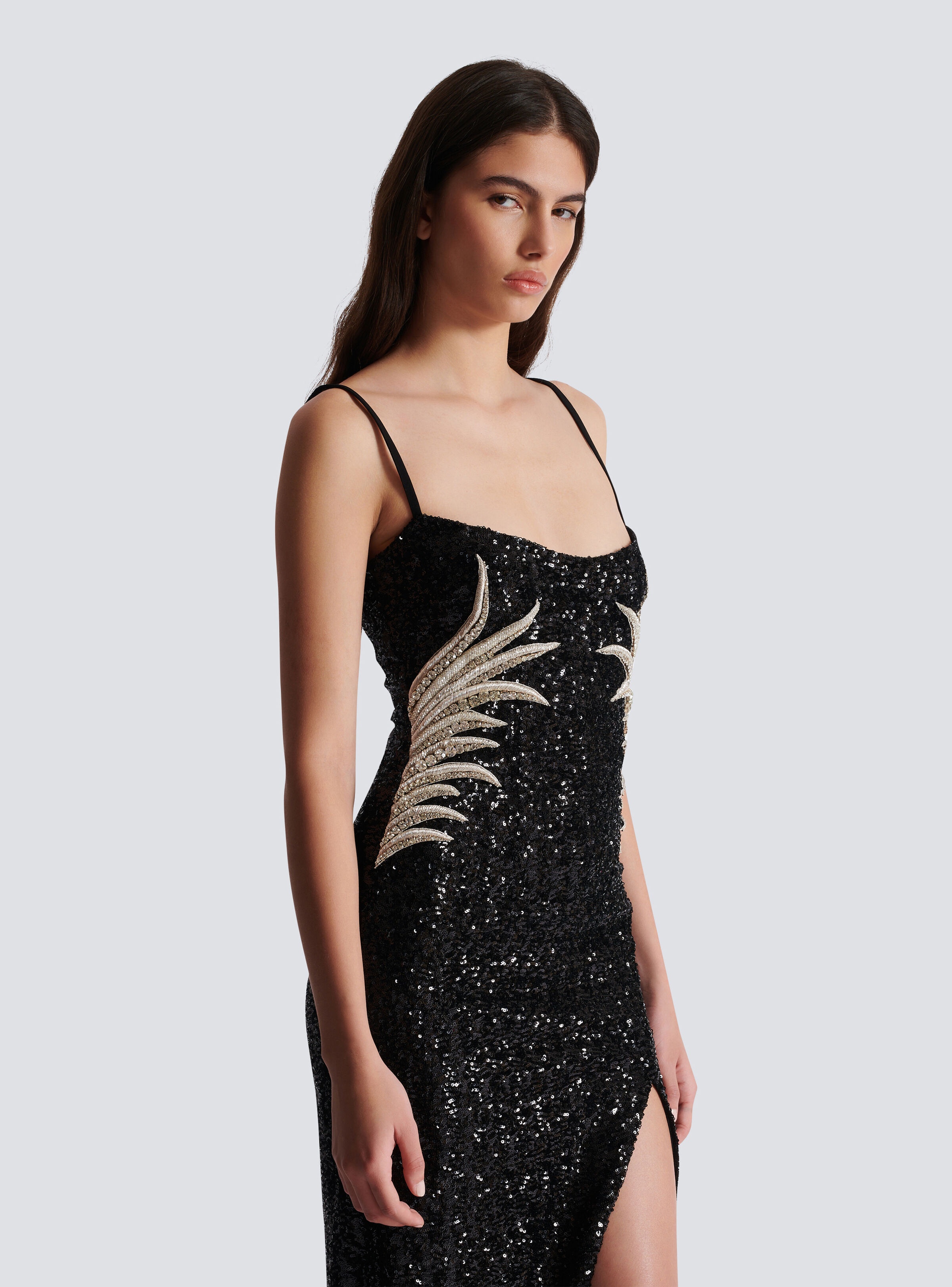 Long sequin palm tree dress - 6