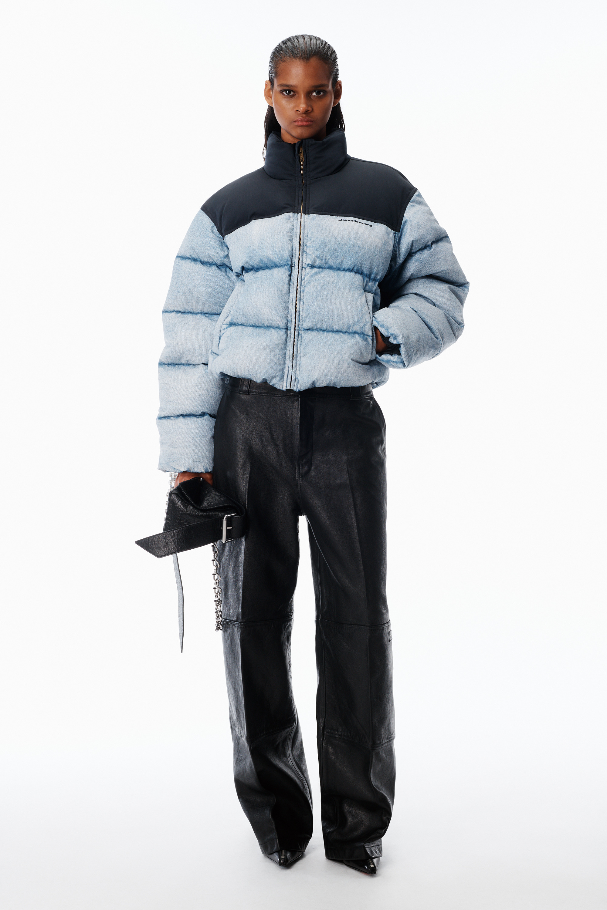 Trompe-L’Oeil Denim Puffer Jacket - 2