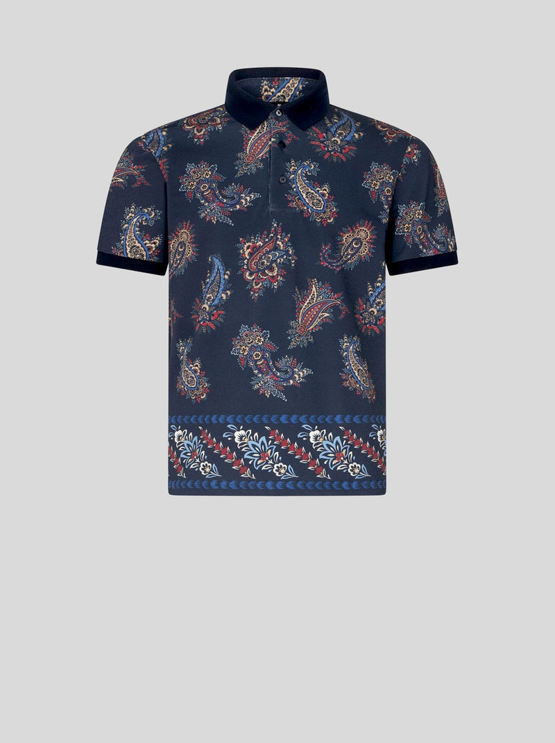 PAISLEY COTTON POLO SHIRT 1